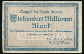 Weimar, 100000000 марок, 1923