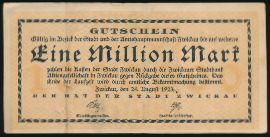 Цвиккау., 1000000 марок (1923 г.)