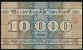 Baden-Wurttemberg., 10000 марок, 1923