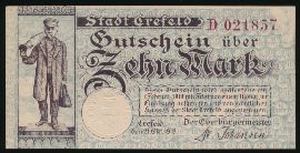 Crefeld, 10 марок, 1918