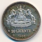 Lesotho, 20 lisente, 1966