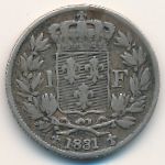 Франция., 1 франк (1831–1832 г.)