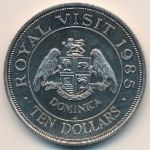 Доминика, 10 долларов (1985 г.)