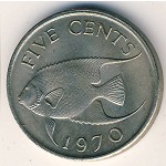 Бермудские острова, 5 центов (1970–1985 г.)