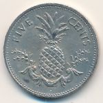 Bahamas, 5 cents, 1987