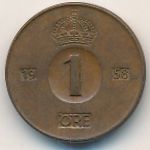 Sweden, 1 ore, 1958