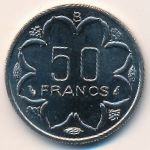 Central African Republic, 50 francs, 1976