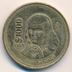Mexico, 1000 pesos, 1988–1992