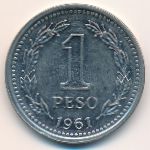 Argentina, 1 peso, 1961