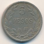 Colombia, 5 pesos, 1907–1914