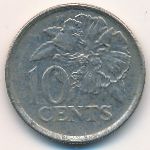 Trinidad & Tobago, 10 cents, 1977–2008