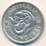 Australia, 1 shilling, 1957–1963