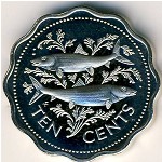 Багамские острова, 10 центов (1974–2005 г.)