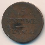 France, 5 centimes, 1795–1796