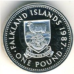 Falkland Islands, 1 pound, 1987