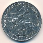 Jamaica, 20 cents, 1981–1988