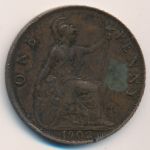 Великобритания, 1 пенни (1902 г.)