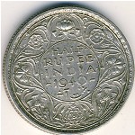 British West Indies, 1/2 rupee, 1940