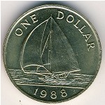 Bermuda Islands, 1 dollar, 1988–1997