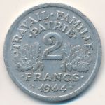 France, 2 francs, 1944