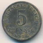 Germany, 5 pfennig, 1920