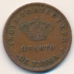 Portuguese India, 1/4 tanga, 1886