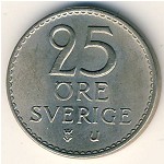 Швеция, 25 эре (1962–1973 г.)