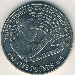 Great Britain, 5 pounds, 1998