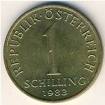 Austria, 1 schilling, 1959–2001