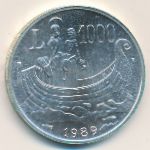 San Marino, 1000 lire, 1989