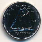 Canada, 10 cents, 1979–1989