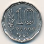 Argentina, 10 pesos, 1964