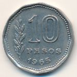 Argentina, 10 pesos, 1965