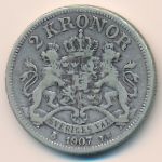 Sweden, 2 kronor, 1906–1907