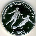 San Marino, 1000 lire, 1994