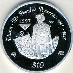 Liberia, 10 dollars, 1997