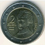 Austria, 2 euro, 2002–2006