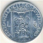 Vatican City, 5 lire, 1950