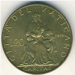 Vatican City, 20 lire, 1965
