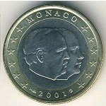 Монако, 1 евро (2001–2004 г.)