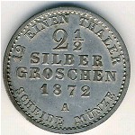Пруссия, 2 1/2 гроша (1861–1873 г.)