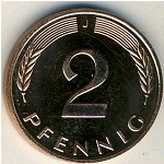 ФРГ, 2 пфеннига (1967–2001 г.)