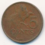 Trinidad & Tobago, 5 cents, 1977–2014