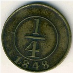 Доминиканская республика, 1/4 реала (1844–1848 г.)