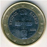 Cyprus, 1 euro, 2008–2019