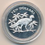 Belize, 10 dollars, 1974–1978