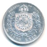 Brazil, 1000 reis, 1876–1889
