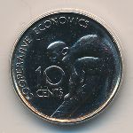 Гайана, 10 центов (1976–1980 г.)
