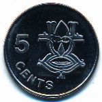 Solomon Islands, 5 cents, 1993–2005
