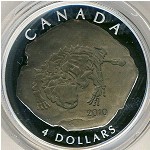 Canada, 4 dollars, 2010